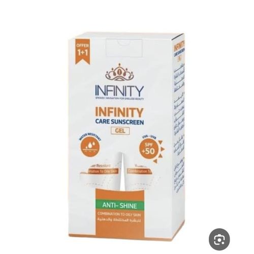 Infinity Care جل هيدرو بوست واقي شمس SPF 50+ للبشرة الدهنية والمختلطة – 60 مل × 2