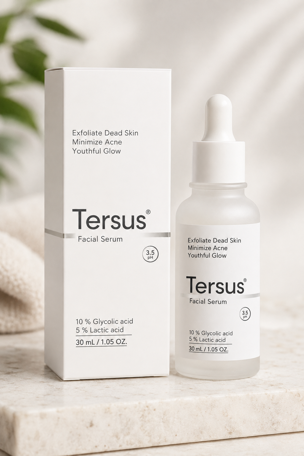 تيرسوس سيروم مقشر بحمضين - Tersus Facial Serum 10% Glycolic + 5% Lactic - 30 مل