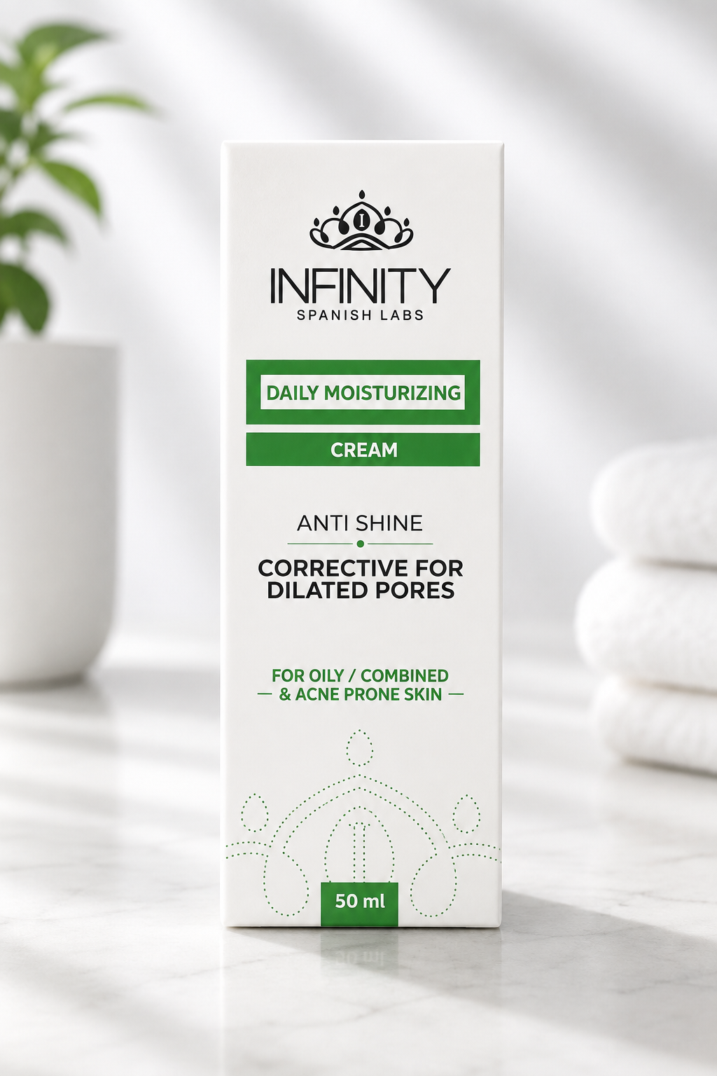 إنفينيتي كريم يومي مطفي للبشرة الدهنية - Infinity Daily Moisturizing Cream Anti Shine - 50 مل