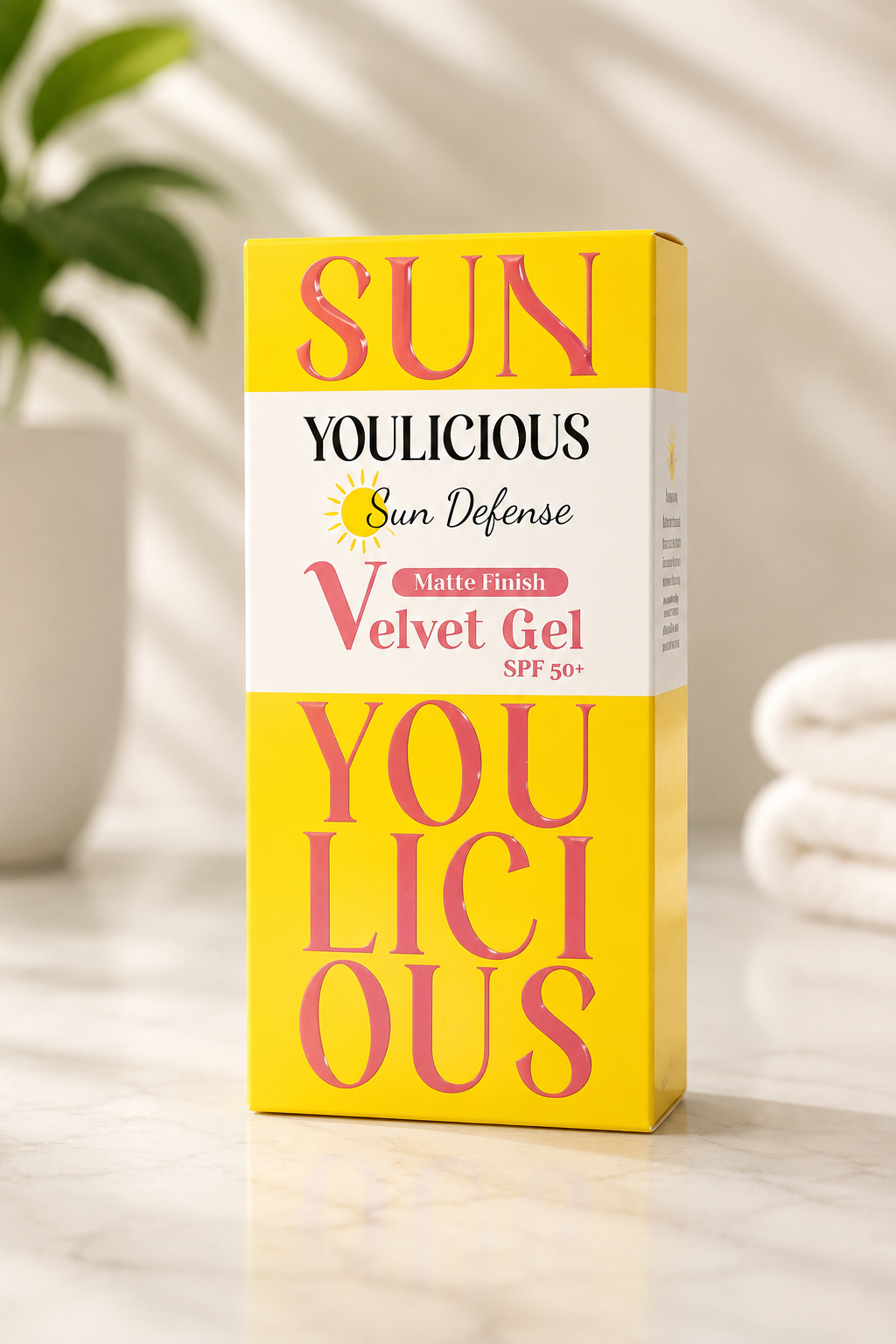 يوليشيوس صن ديفينس فيلفيت جل مطفي SPF50+ - Youlicious Sun Defense Velvet Gel Matte Finish