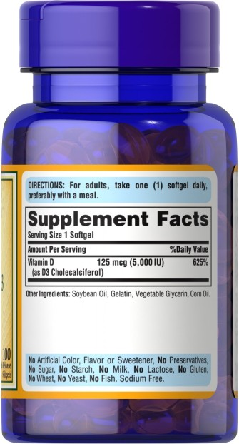 puritan's pride vitamin d3 5000 iu 100 caps