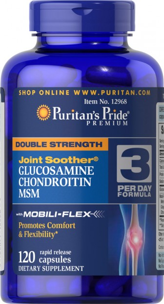 Puritan's Pride Glucosamine Chondroitin MSM - 120 Capsules